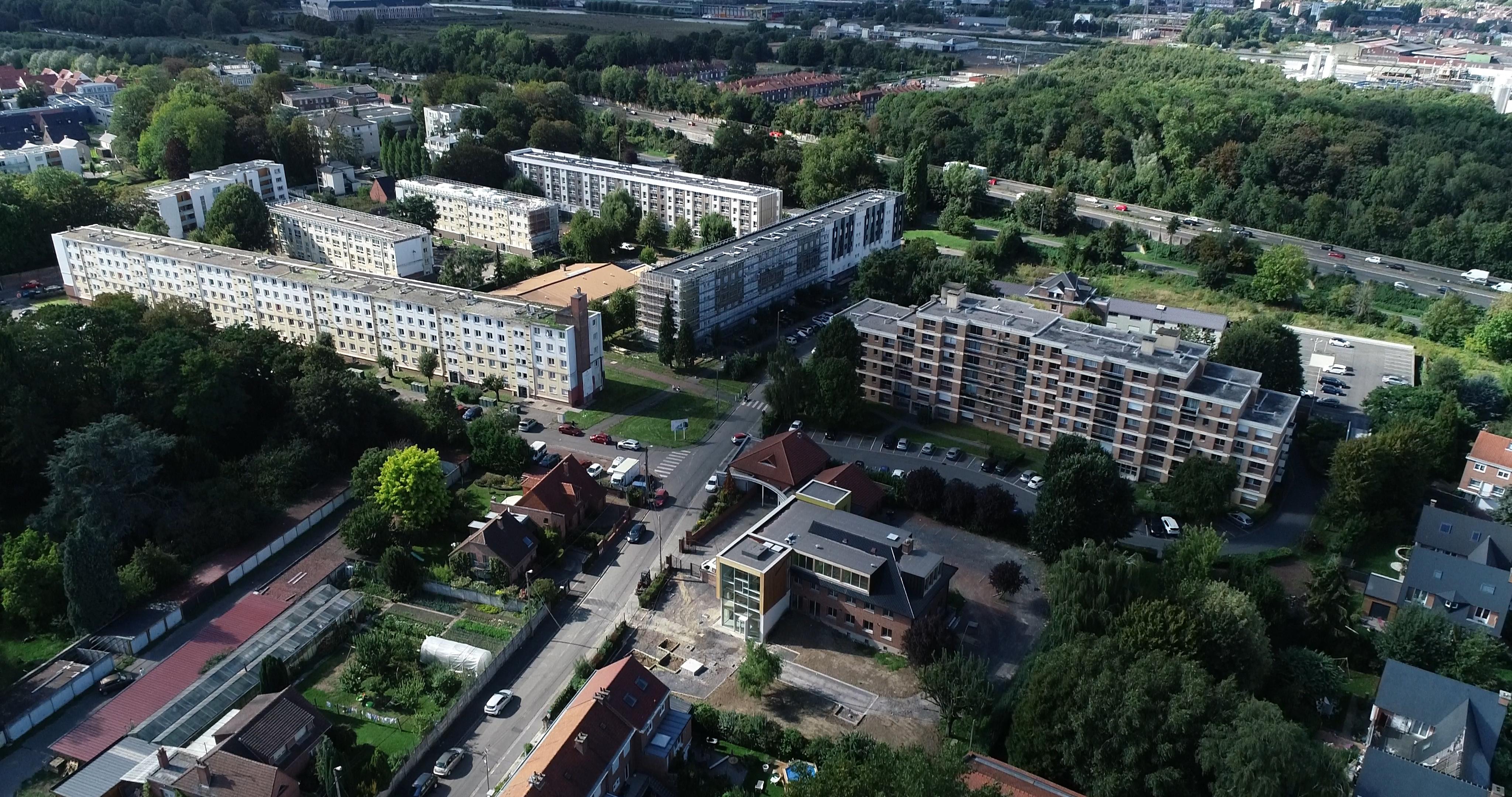 vue aérienne du quartier clemenceau