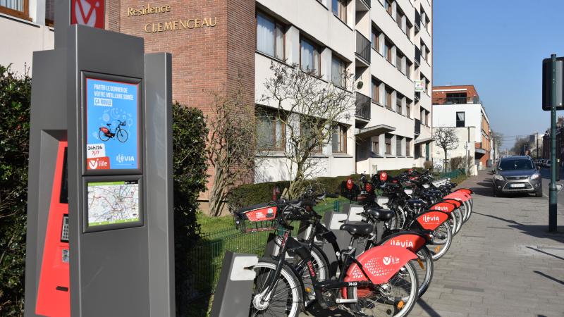 Photo d'une station V'Lille à Loos. 